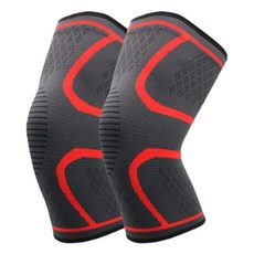 COB 男性高彈力運動護膝 2件組, 紅色, 1個