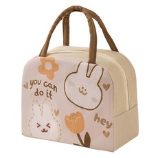Taminayo 保冷袋, 1個, 米色花朵兔子