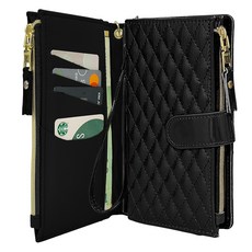 하이온 가더 안나 에나멜 지퍼 다이어리 지갑 휴대폰 케이스