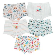 peach apple 男童汽車四角內褲5件組