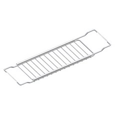 廚房長度可調式纖薄水槽架 瀝水架 小型, 銀色, 1層, 1個