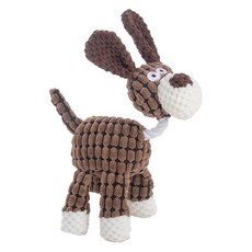 퍼피드림 강아지 소리나는 터그놀이 당나귀 인형, 브라운, 1개