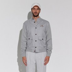 男款針織混種羊毛夾克