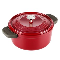 그린팬 인덕션 페더웨이트 세라믹 코팅 주물냄비, 22cm, 스칼렛레드, 1개