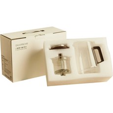 ohubancha 一鍵式濾泡茶杯 A款, 800ml, 1個, 透明