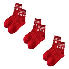 소니오 여성용 해피 크리스마스 패션 양말 3켤레 세트