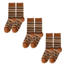 소니오 여성용 에스닉 코튼 패션 양말 3켤레 세트