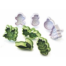 Bestom 聖誕花瓣按壓式切模8件組, 1套, 綠色, 白色