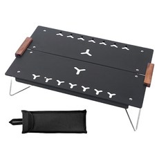 캠핑 접이식 초경량 폴딩 미니 테이블, 모던 블랙