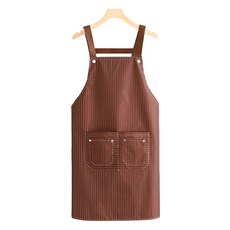 데이소이 심플 줄무늬 주방 앞치마, NO 02 브라운, 1개