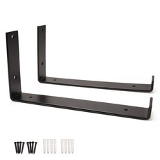 Sonjabisesang 寬版U型層架支架 T 5mm 2入, 黑色, 1層