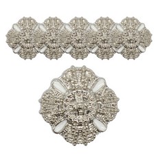 ButtonKing 柏林環氧樹脂鈕扣 25mm, 白色Ni, 6個