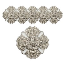 ButtonKing 柏林環氧樹脂鈕扣 23mm, 白色Ni, 6個