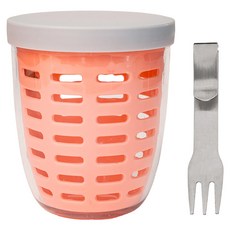 inbloom 沙拉水果杯便當 + 叉子組, 鮮豔藕粉色, 1個