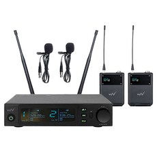 웨이브 2채널 핀 무선 마이크 렉타입 900Mhz 세트, WER-902TT