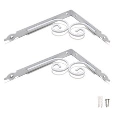 Sonjabisesang 鑄鐵燭台層架托架 2入, 白色, 1層