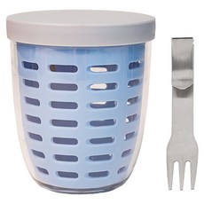 inbloom 沙拉水果便當身材管理午餐盒+叉子組, 北歐藍, 1個