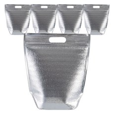 多用途優質手提保冷袋 5入組 34 x 23 x 12 cm, 銀色, 1套