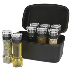 Sinoglass Kitten絲調味油瓶 100ml*8入+包包組合 黑色, 1套, 黑色組