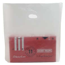 베이커리 손잡이 비닐봉투 반투명 30 x 18 x 40 cm, 100개, 1개입