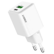 루덱 GaN 30W 2포트 고속 충전기, 1개, 화이트
