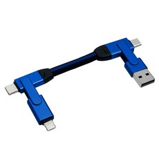 오피온 6in1 초고속충전 마스터 케이블 60W, 블루, 1개, 14cm