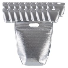 多用途優質手提式銀箔保冷袋 20入組 34 x 23 x 12 cm, 銀色, 1套
