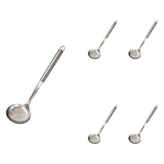Kitchen Blooming 營業用 餐廳 不鏽鋼 304 手柄 湯勺, 5個