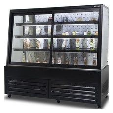 BELLE 프리미엄 사선 앞문형 쇼케이스 블랙 방문설치, JDF-1500B