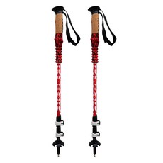 Sniper Korea 3節登山杖 C款套組, 紅色, 1套