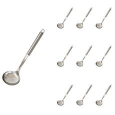 Kitchen Blooming 營業用 餐廳 不鏽鋼 304 手柄 湯勺, 10個