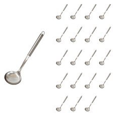 營業用 餐廳 不鏽鋼 304 手柄 銀色手柄 湯勺, 20個