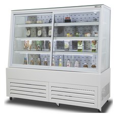 BELLE 프리미엄 사선 앞문형 쇼케이스 화이트 방문설치, JDF-1500W