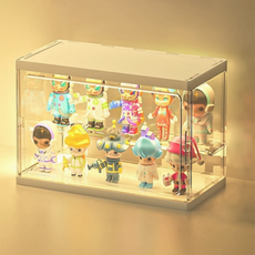 DailyNest 塑膠模型展示櫃 中型尺寸 1層 白色頂板 底板, 1個