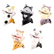 월드크린 춤추는 고양이 피규어 세트, A타입