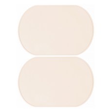 Modernat 圓形防水矽膠餐墊, 米色, 2個, 39 x 26.5 cm