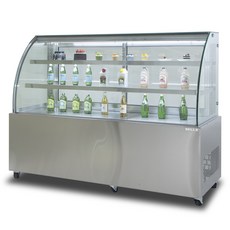 BELLE 프리미엄 쇼케이스 라운드 뒷문형 스테인리스 474L 방문설치, JRB-1500S