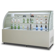 BELLE 프리미엄 쇼케이스 라운드 뒷문형 화이트 570L 방문설치, JRB-1800W