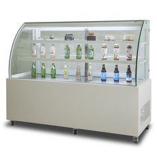 BELLE 프리미엄 쇼케이스 라운드 뒷문형 화이트 474L 방문설치, JRB-1500W