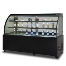 BELLE 프리미엄 쇼케이스 라운드 뒷문형 블랙 570L 방문설치, JRB-1800B