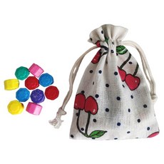 B2WIN Clarain 趣味傳統遊戲 抓子5入 櫻桃袋, 1個