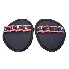 MUSCLE ANCHOVY 手掌保護墊 4孔 健身手套 雙手穿戴組 cure grip, 1套, 粉紅色