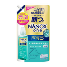 LION 獅王 NANOX one 奈米樂 PRO 超濃縮抗菌洗衣精補充包 加強去漬, 1400g, 1包