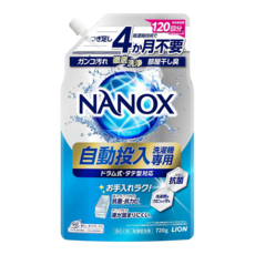 LION 獅王 NANOX one 奈米樂 超濃縮洗衣精 自動投入洗衣機專用, 1包, 720g