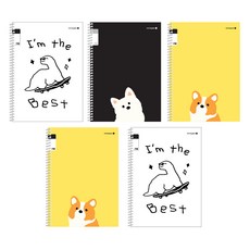 morning glory Chaeum Note 小學線圈筆記本 3-6年級 無標題 25行 3款 + 隨機出貨 2入組 A1, 1套