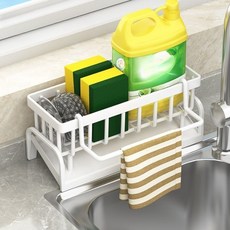 Ssel-living 自動瀝水菜瓜布架, 白色, 1個