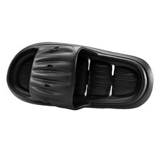 UNHEVE 可排水多功能浴室拖鞋, 04 黑色, 1個