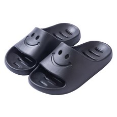 UNHEVE New Smile 排水浴室拖鞋, 02 黑色, 1個