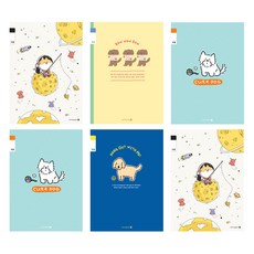 morning glory 填充筆記本 小學 3-6 無題 25行 4種+隨機出貨 2入組 A2, 1組, 小狗太空釣魚,三隻狗,可愛的狗,網球狗