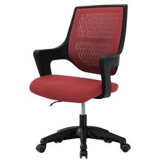 삼익가구 블랙 프레임 컴포트 의자 E300BK, 레드